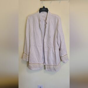 Elegant chicco Cream Blazer with Gold Accents